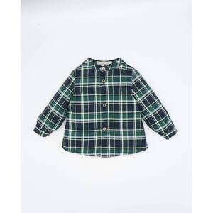 NEW FINA EJERIQUE kid's checkered button down shirt in green